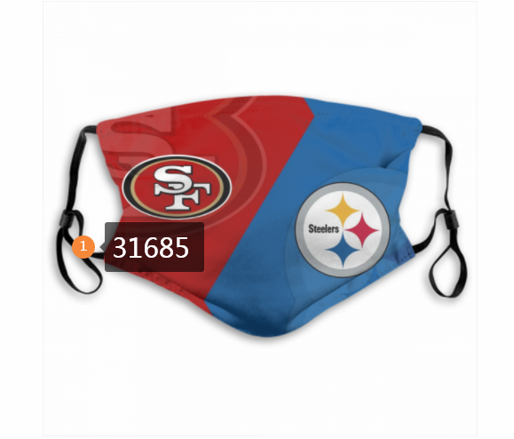 2020 NFL Pittsburgh Steelers 26034 Dust mask with filter